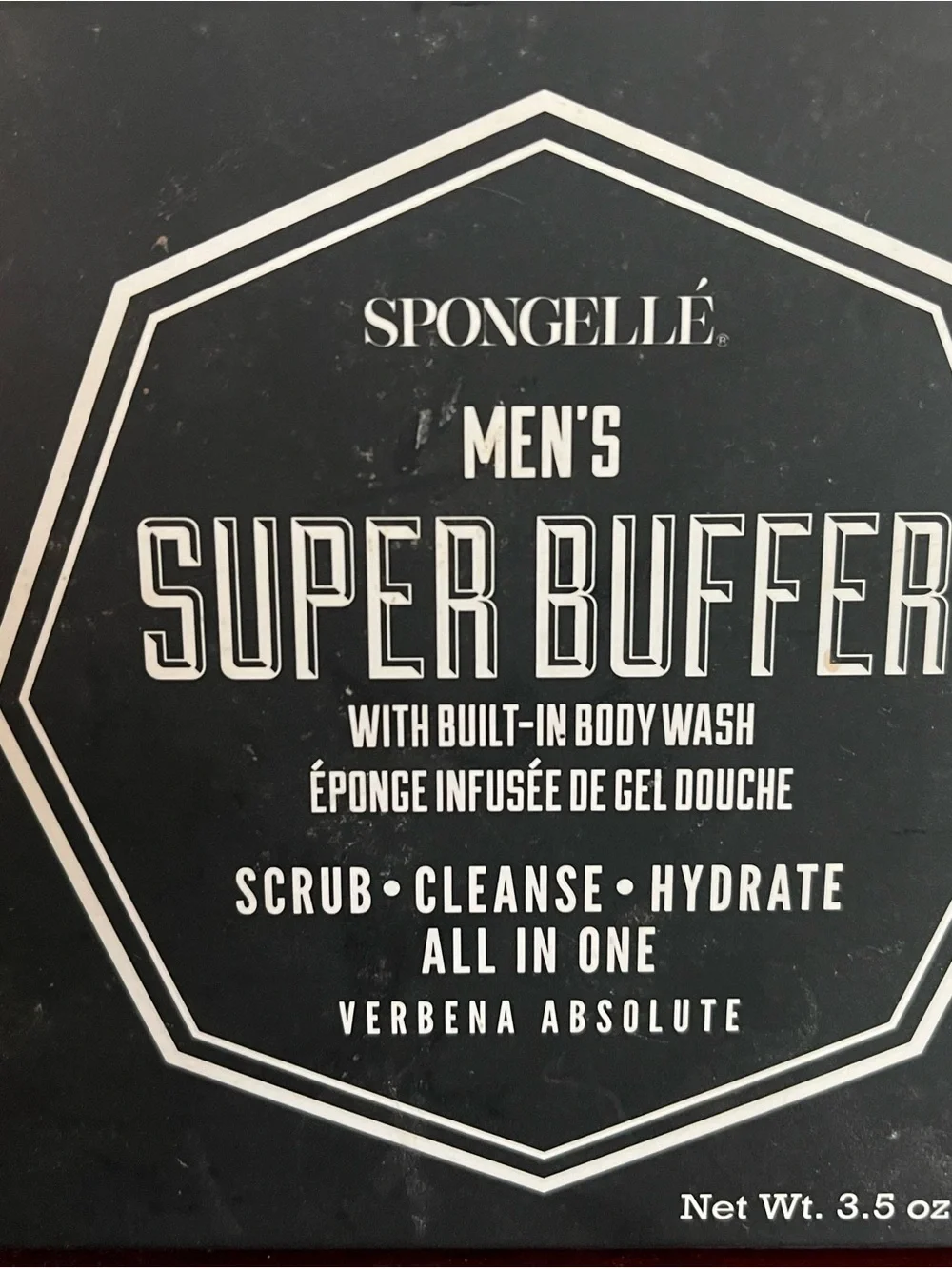 Spongellé Men's Super Buffer - Black and White